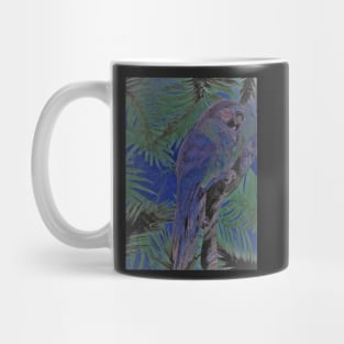 BLUE MACAW TROPICAL POSTER DECO ART PRINT PARROT VINTAGE DESIGN Mug